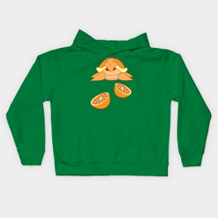 Orange Citrus Turtle Kids Hoodie